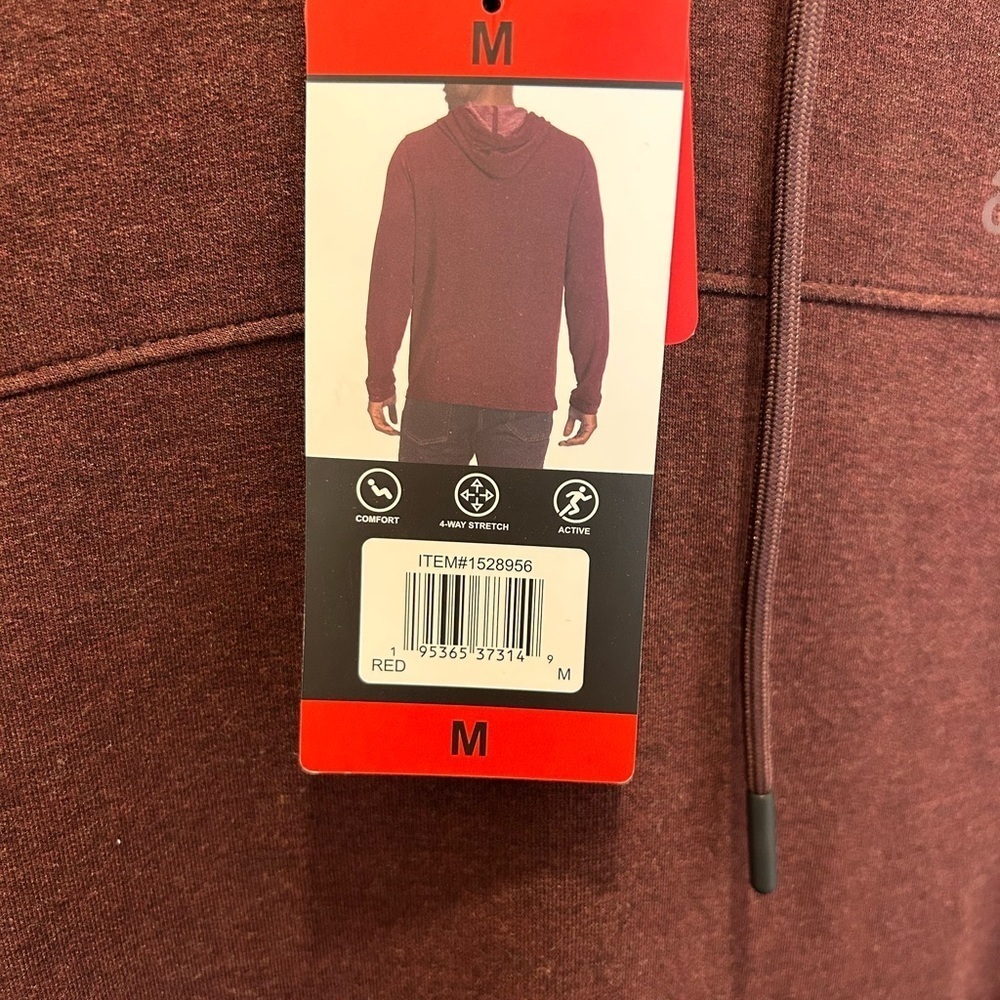 GERRY ACTIVEWEAR HOODIE MENS SIZE MEDIUM MAROON SPORT NWT - Picture 5 of 8